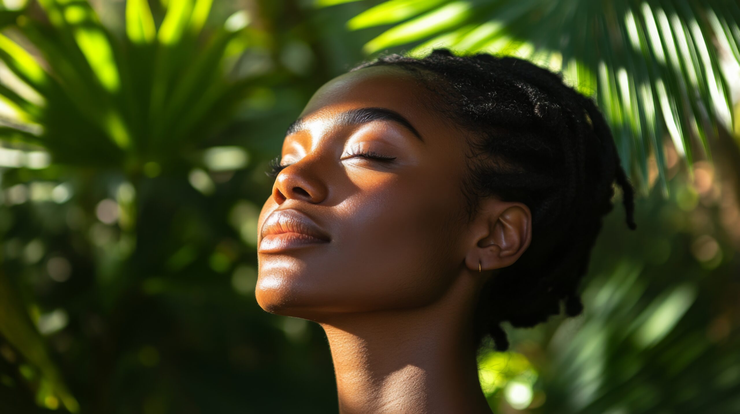 mulher jovem e serena que pratica terapia holística